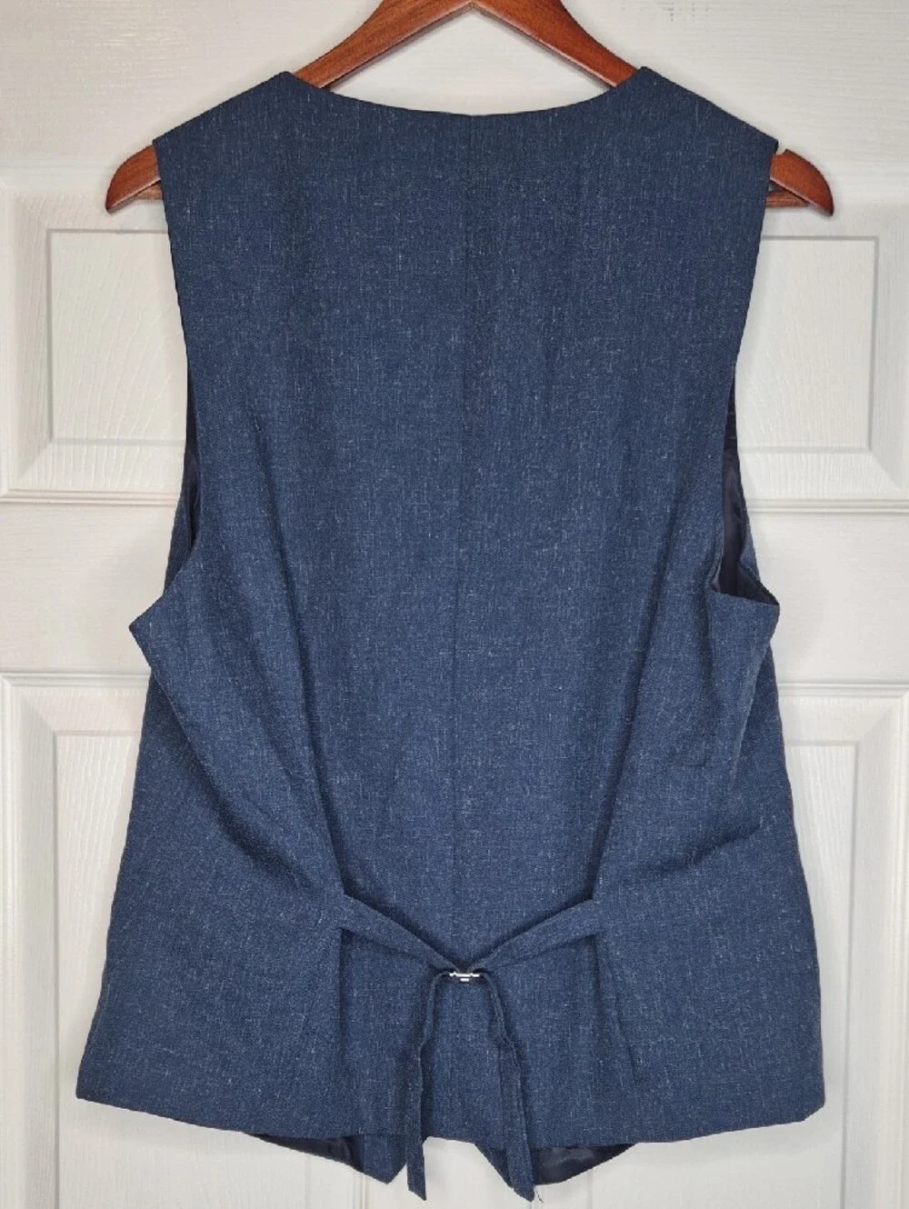 Men's Navy Blue Suit Vest & Shorts Set